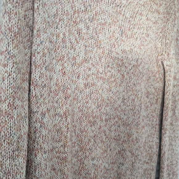 LOFT Pink Marl Knit Tunic Sweater V Neckline - Picture 6 of 7